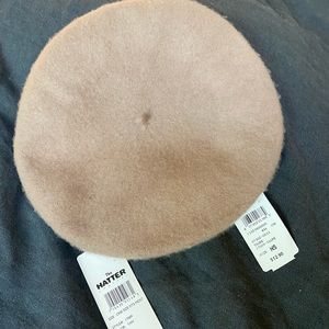 The Hatter Beige Beret One Size but Fits X-small